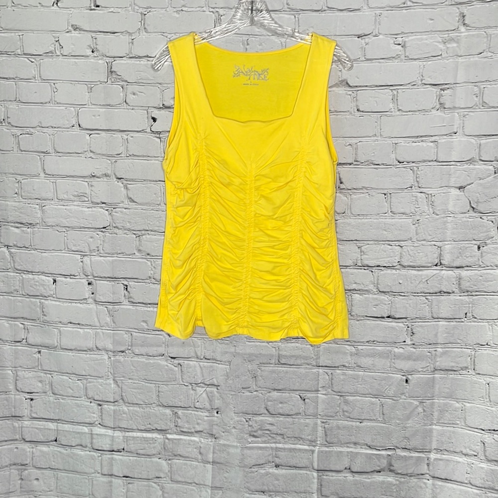 2 A Tee yellow tank top